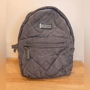 MARC JACOBS Quilted Nylon Backpack Grey School Medium Capsule